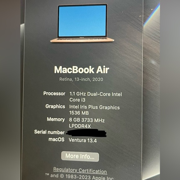 MacBook Air 2020 Rose Gold EXCELLENT USED CONDITION - Picture 10 of 10